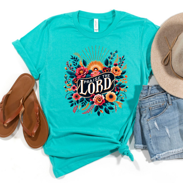 Praise The Lord Floral Graphic Tee