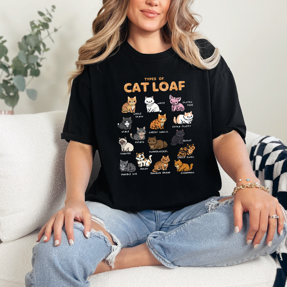 Types Of Cat Loaf Graphic Tee
