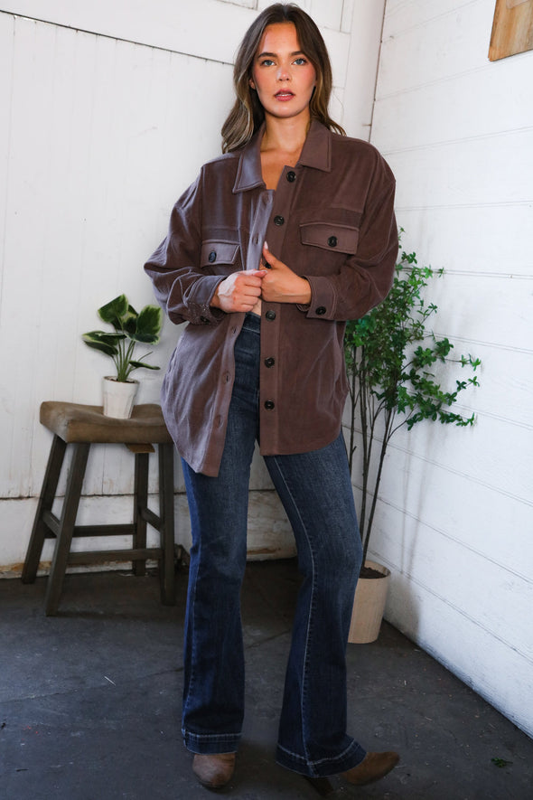 Everyday Adventures Mocha Shacket