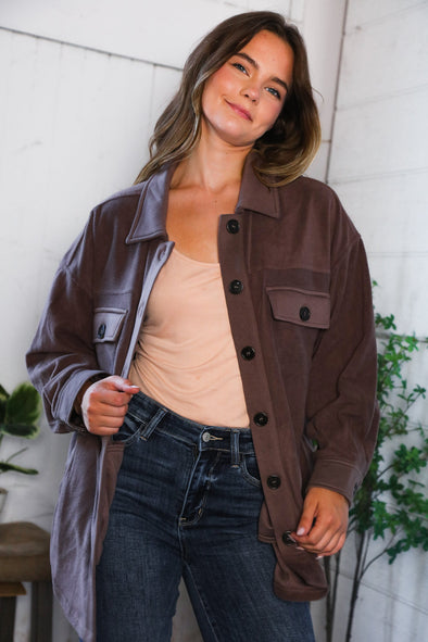 Everyday Adventures Mocha Shacket