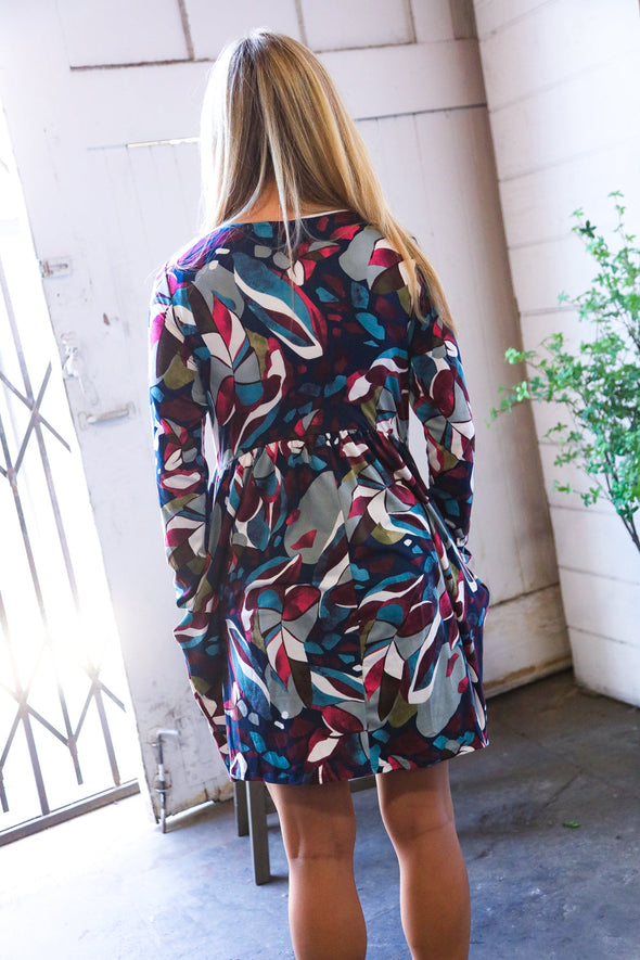 An Evening Out Navy Empire Waist Dress