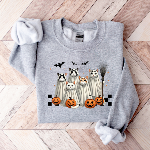 Spooky Cats Graphic Tee and Sweatshirt