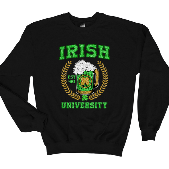 Irish University Bling Graphic Tee and Sweatshirt