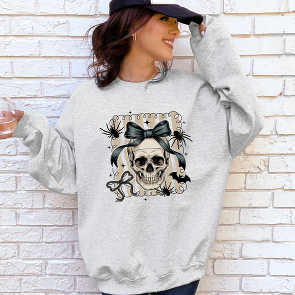 Skull with Bow Sweatshirt