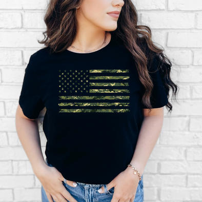 Camo Flag Graphic Tee