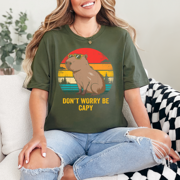 Don't Worry Be Capy Graphic Tee