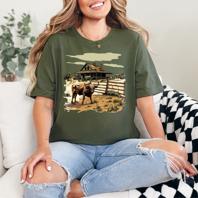 Watercolor Ranch Graphic Tee