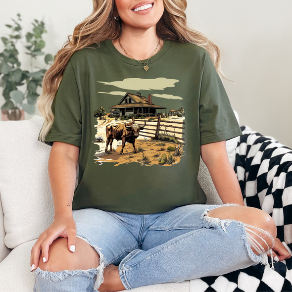 Watercolor Ranch Graphic Tee