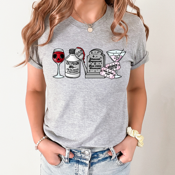 All Things True Crime Graphic Tee and Sweatshirt