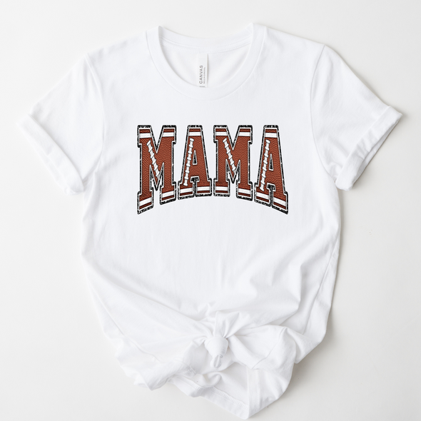 Football Mama Faux Patch Graphic Tee