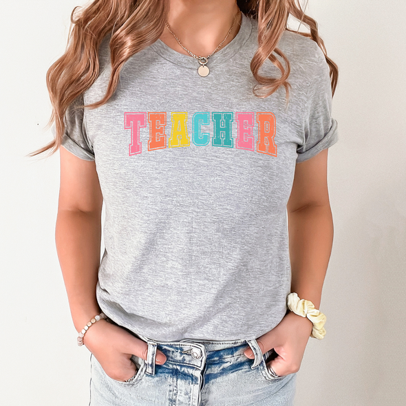 Varsity Teacher Graphic Tee and Sweatshirt