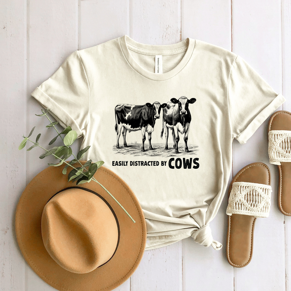 Easily Distracted By Cows Graphic Tee