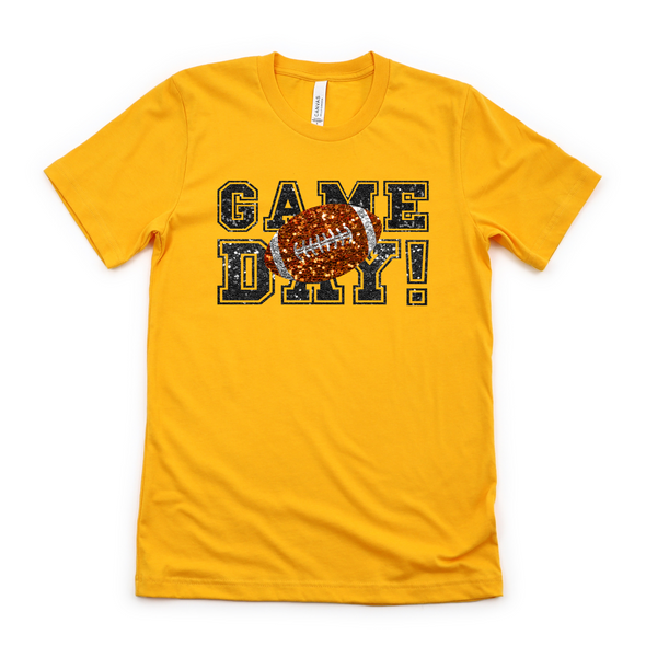 Football Game Day Bling Graphic Tee