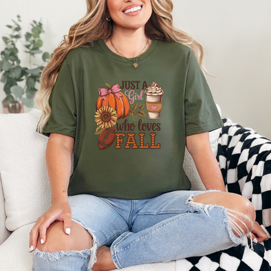Just A Girl Fall Graphic Tee