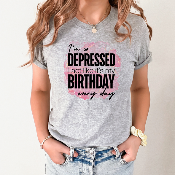 I'm So Depressed Graphic Tee