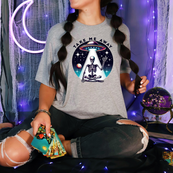 Take Me Away Skeleton Graphic Tee