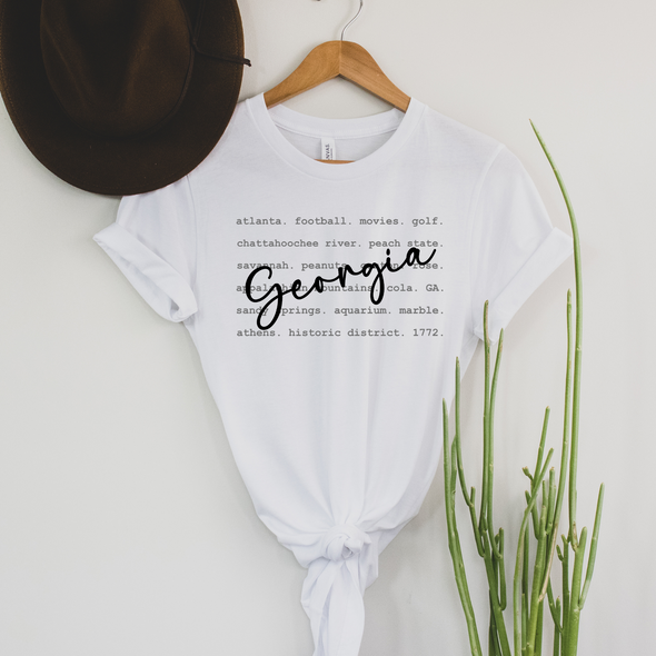 Georgia Typography Graphic Tee and Sweatshirt