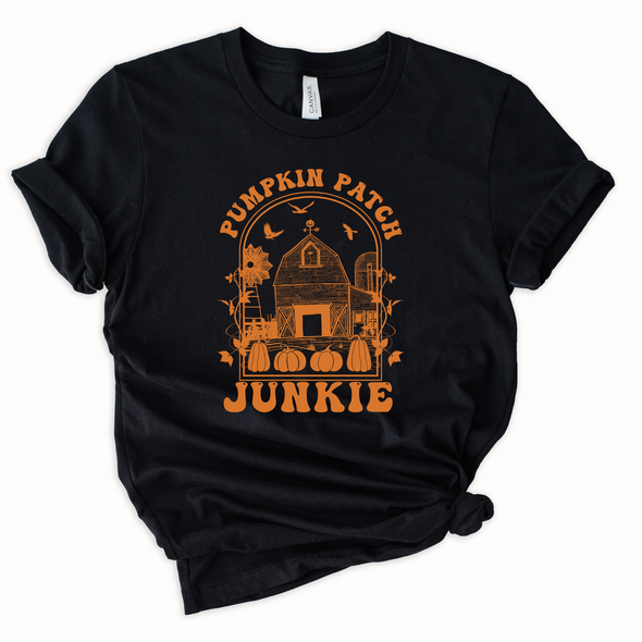 Pumpkin Patch Junkie Graphic Tee and Sweatshirt