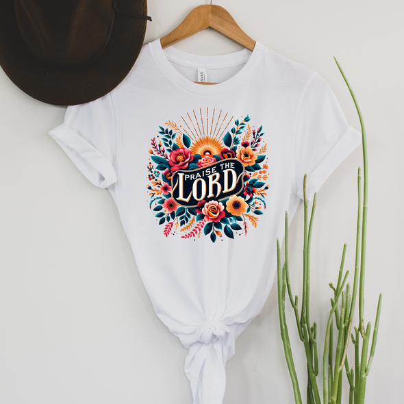 Praise The Lord Floral Graphic Tee