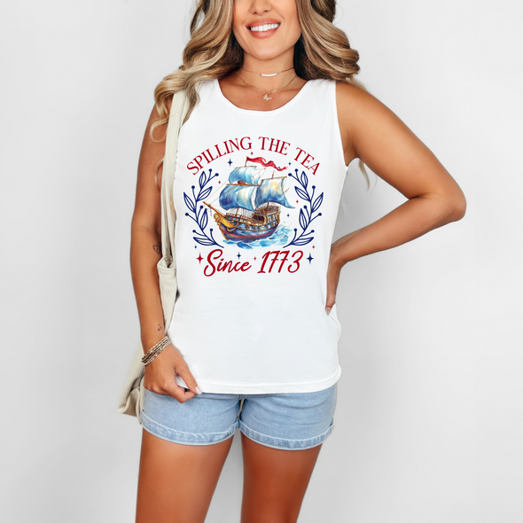 Spilling The Tea Graphic Tee and Tank Top