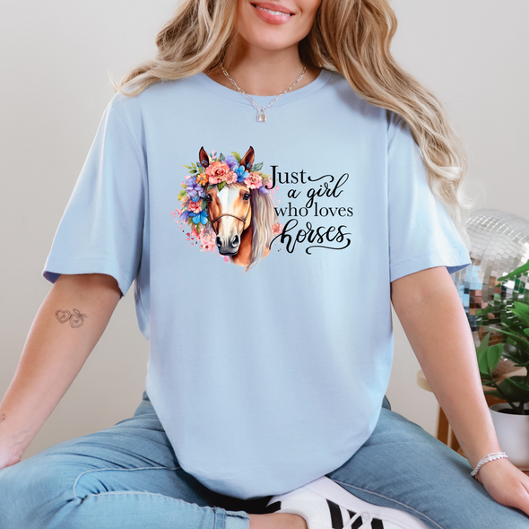 Just A Girl Who Loves Horses Graphic Tee