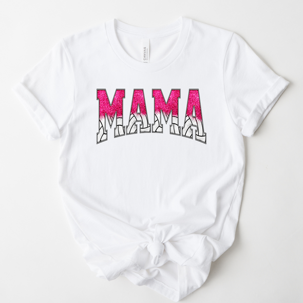 Volleyball Mama Faux Patch Graphic Tee