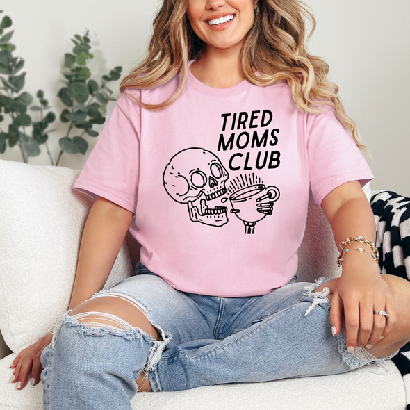 Tired Moms Skull Graphic Tee