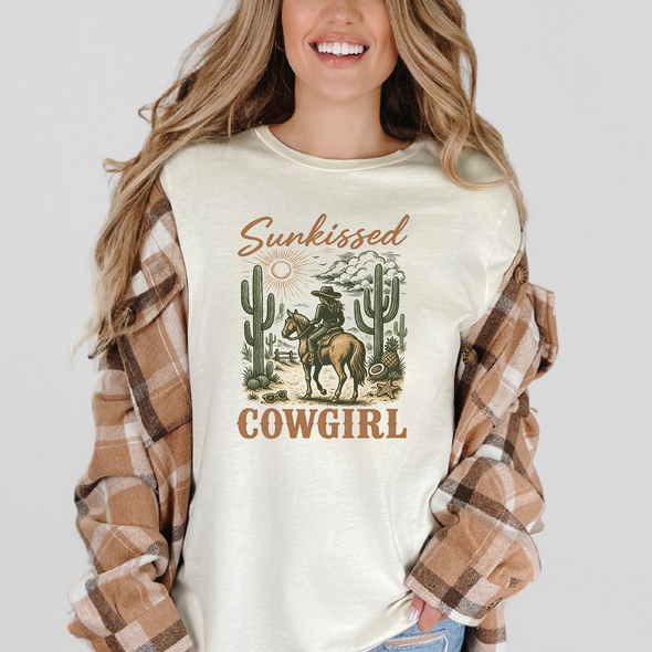 Sunkissed Cowgirl Horse Graphic Tee