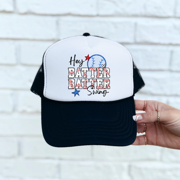Hey Batter Batter Trucker Hat