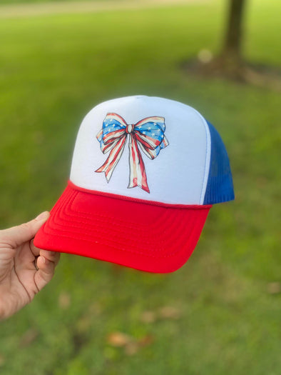 Patriotic Coquette Trucker Hat