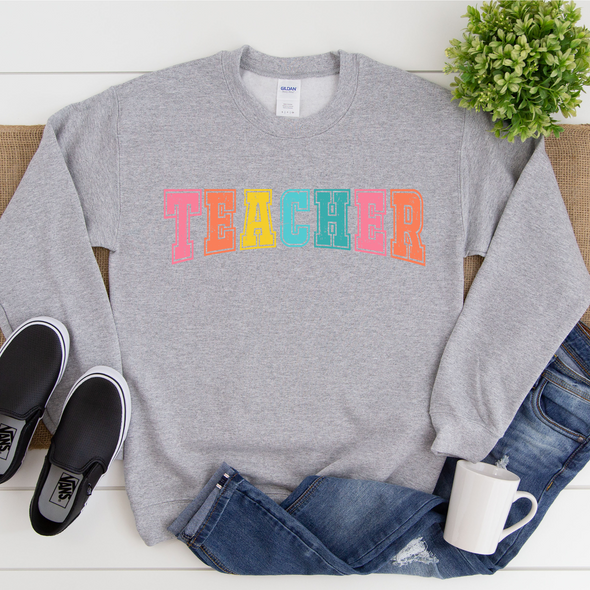 Varsity Teacher Graphic Tee and Sweatshirt