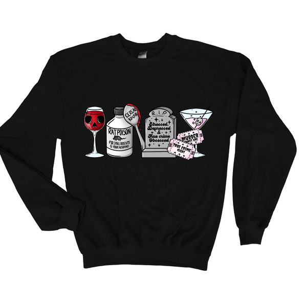 All Things True Crime Graphic Tee and Sweatshirt