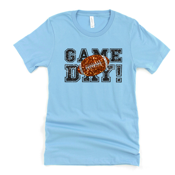 Football Game Day Bling Graphic Tee