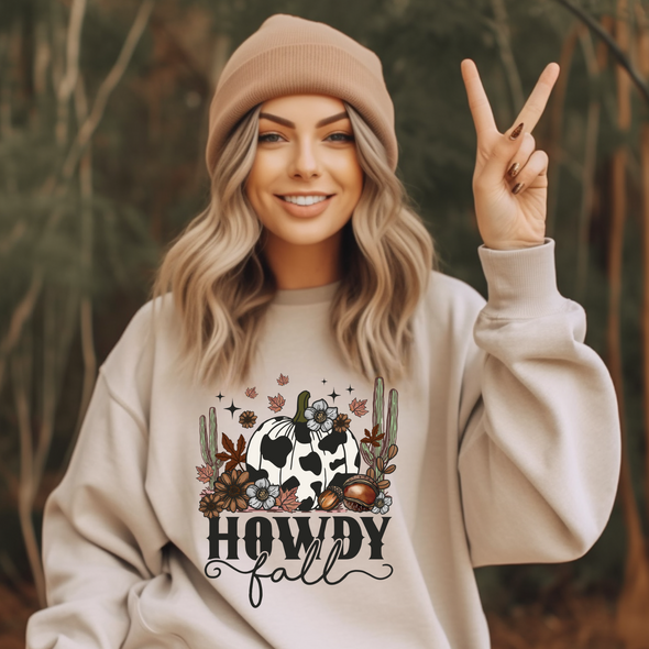 Howdy Fall Graphic Tee and Sweatshirt