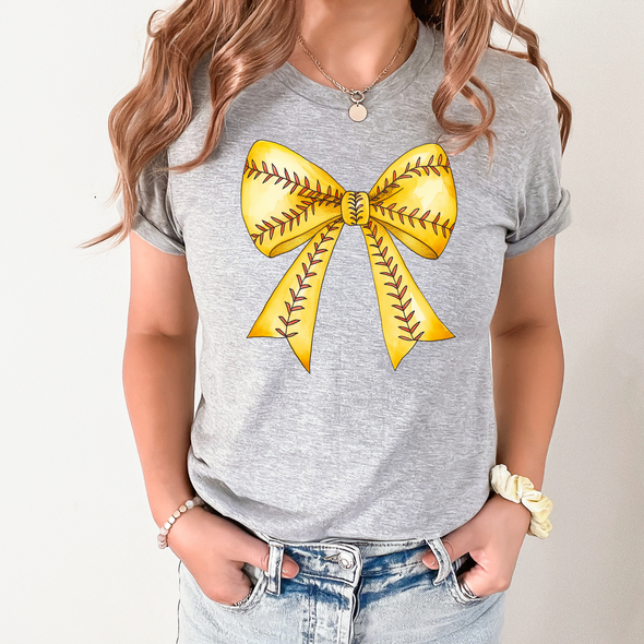 Softball Bow Graphic Tee