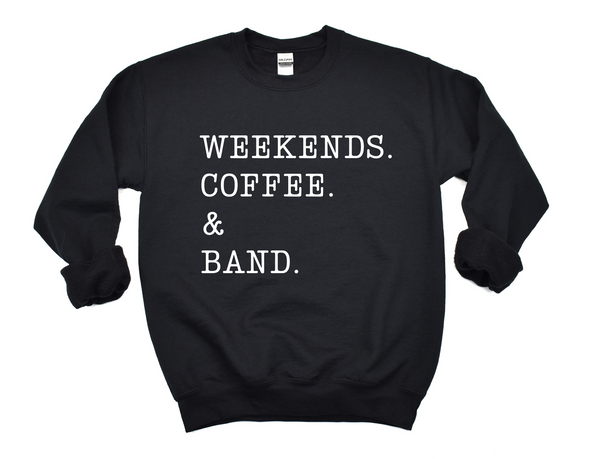 Coffee & Band Graphic Tee and Sweatshirt