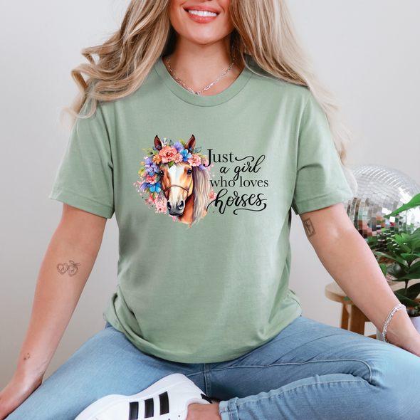 Just A Girl Who Loves Horses Graphic Tee