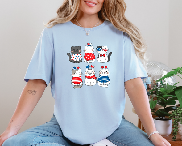 Patriotic Cats Graphic Tee