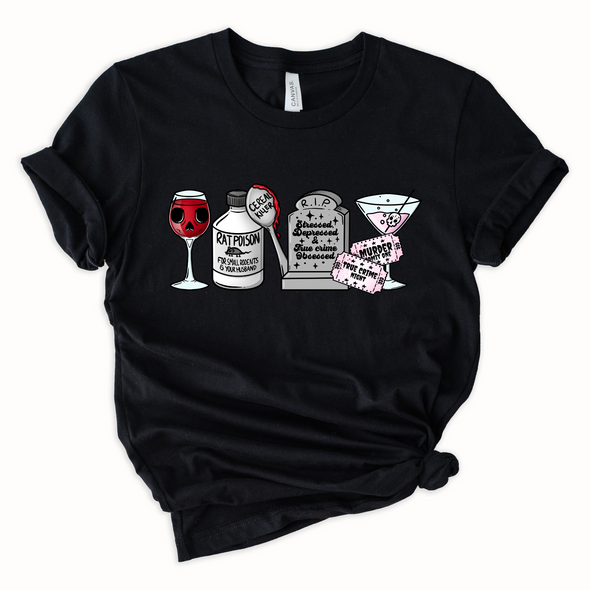 All Things True Crime Graphic Tee and Sweatshirt