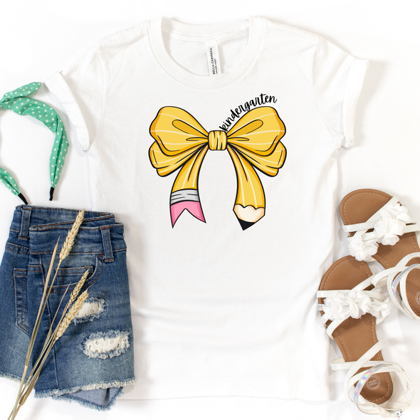 Pencil Bow Grades Graphic Tee