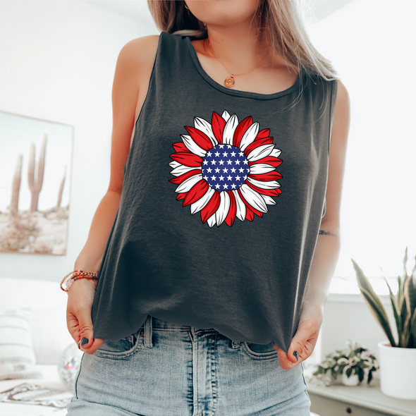 USA Sunflowers Graphic Tee