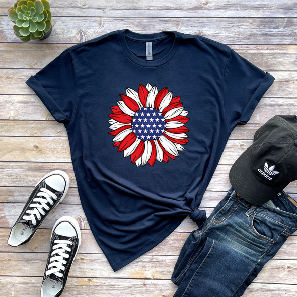 USA Sunflowers Graphic Tee