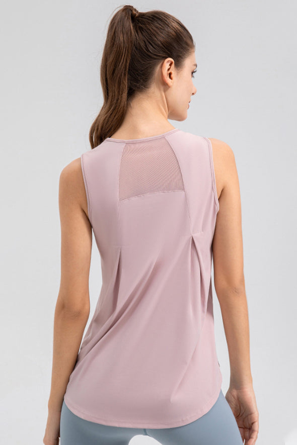 Round Neck Wide Strap Active Tank