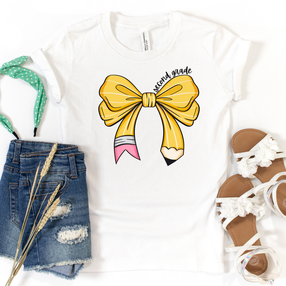 Pencil Bow Grades Graphic Tee