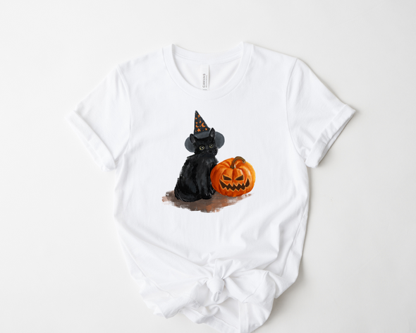 Halloween Cat Graphic Tee