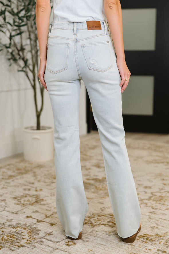 Judy Blue Alyse Mid Rise Destroy & Fray Hem Bootcut