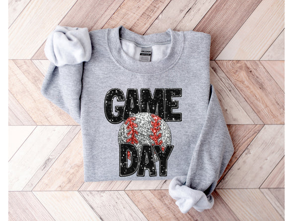 Baseball Bling Graphic Tee and Sweatshirt