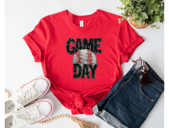 Baseball Bling Graphic Tee and Sweatshirt