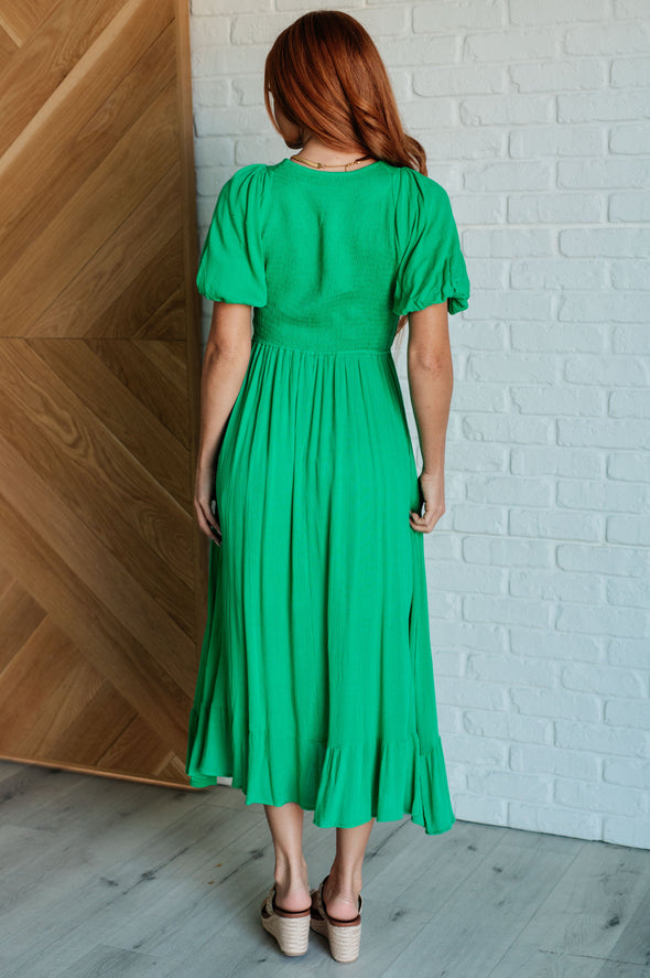 Catch a Cloud and Pin It Down Smocked Bodice Dress
