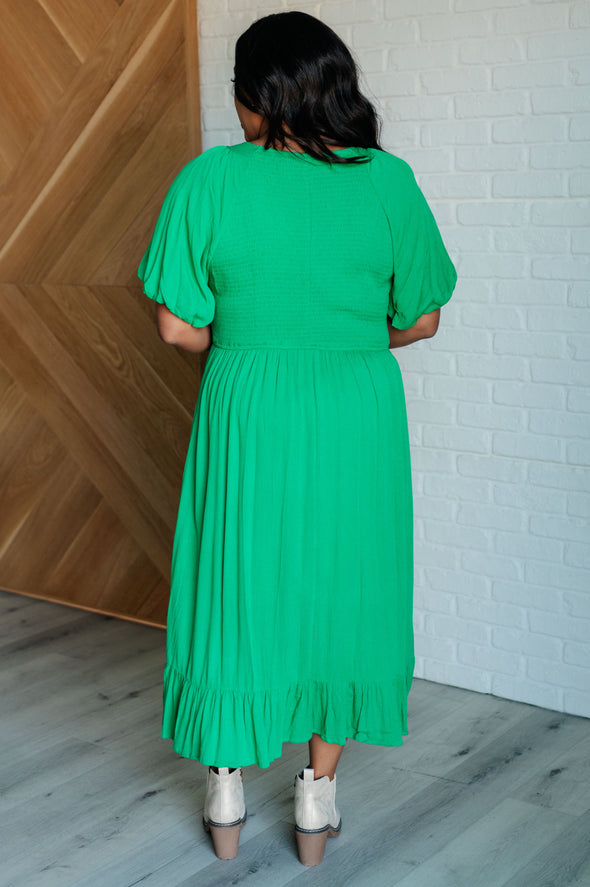 Catch a Cloud and Pin It Down Smocked Bodice Dress